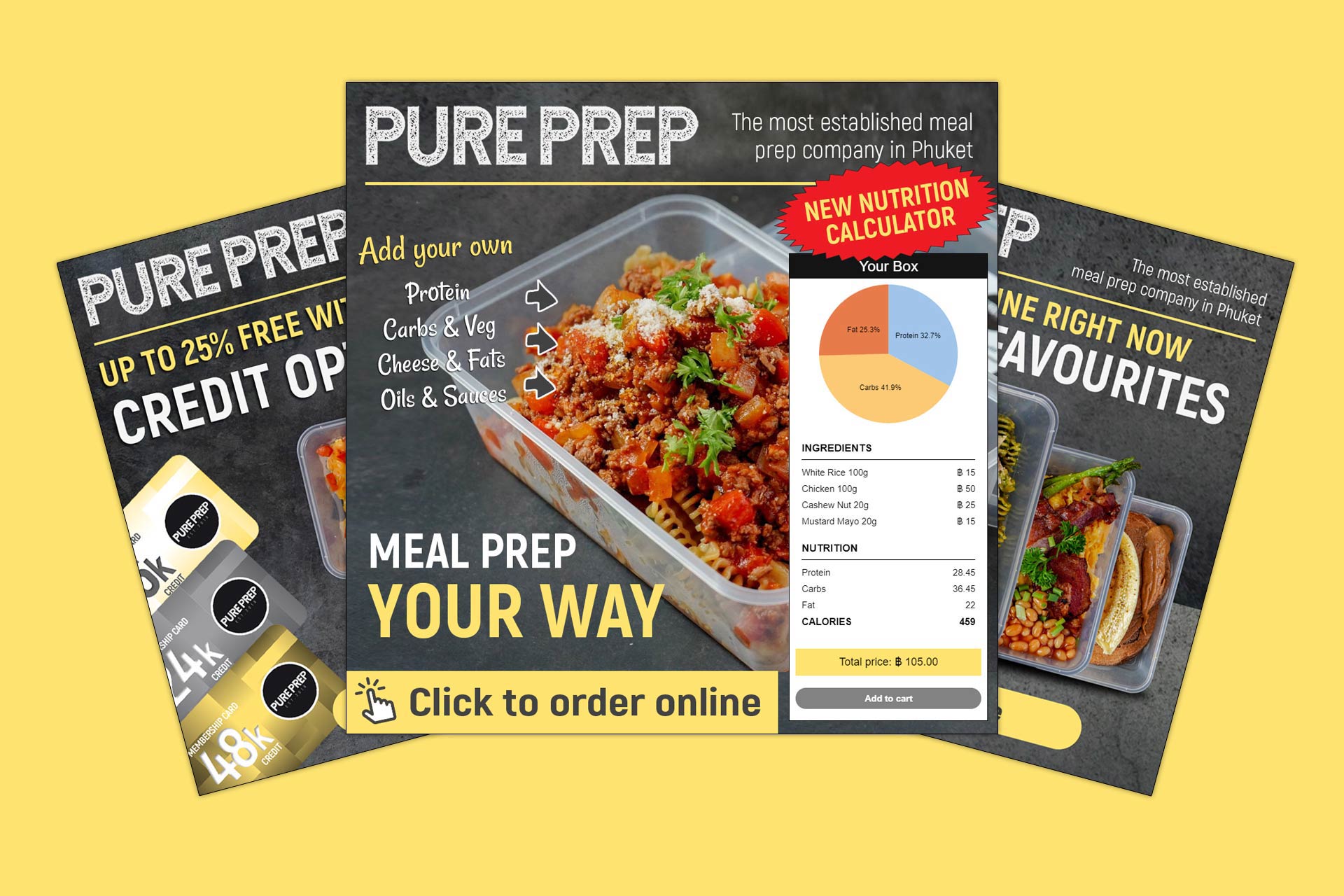 Facebook Ads For A Food Prep & Delivery Services | Created By Fusion Graphics Phuket